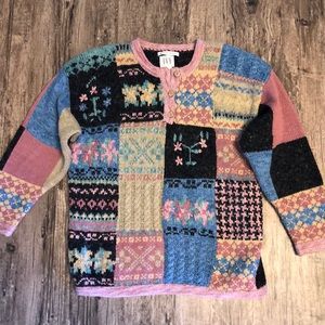 😍 Vintage hand knit IVY floral sweater 😍